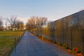 Vietnam War Memorial at sunrise. Royalty Free Stock Photo